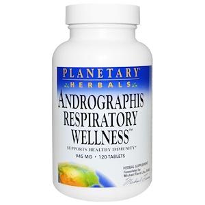 Отзывы о Планетари Хербалс, Andrographis Respiratory Wellness, 945 mg, 120 Tablets