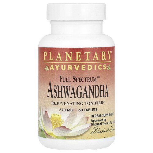 Planetary Herbals Ayurvedics, Full Spectrum™ Ashwagandha, 570 mg, 60 Tablets