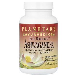 Planetary Herbals, Ayurvedic, ginseng indiano Full Spectrum™, 570 mg, 120 compresse