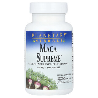 Planetary Herbals, Maca Supreme™, 600 mg , 50 Capsules