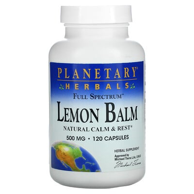 

Planetary Herbals Full Spectrum Lemon Balm 500 mg 120 Capsules