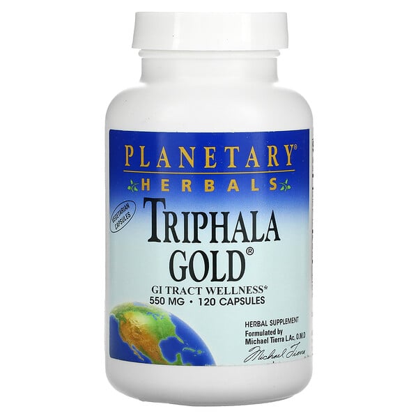 Planetary Herbals, Triphala Gold, GI Tract Wellness, 550 mg, 120 Capsules