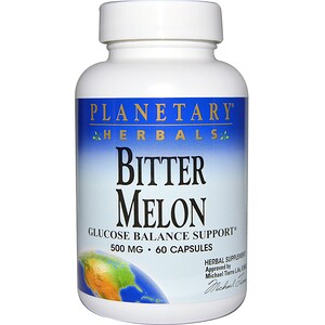 Отзывы о Планетари Хербалс, Bitter Melon, Glucose Balance Support, 500 mg, 60 Capsules