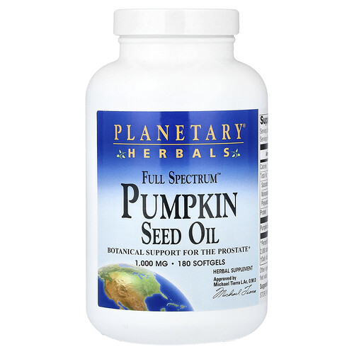 Planetary Herbals Full Spectrum™ Pumpkin Seed Oil, 1,000 mg, 180 Softgels