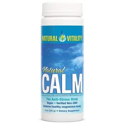 Natural Vitality Natural Calm, напиток против стресса, оригинальный (без вкусовых добавок), 226 г