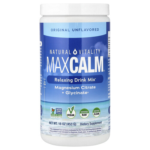 Natural Vitality MaxCALM®, Relaxing Drink Mix, Unflavored, 16 oz (453 g)