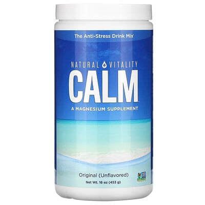Natural Vitality CALM, антистрессовая смесь для напитков, оригинальный (без ароматизаторов), 453 г (16 унций)