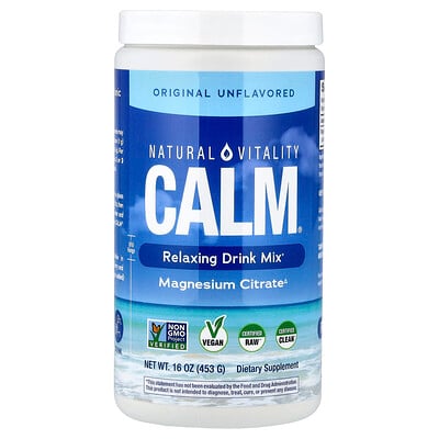 Natural Vitality, CALM®, Mezcla para preparar bebidas relajantes, Original, Sin sabor, 453 g (16 oz)