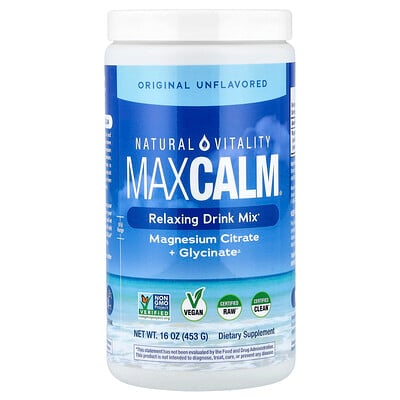 Natural Vitality, CALM®, Mezcla para preparar bebidas relajantes, Original, Sin sabor, 453 g (16 oz)