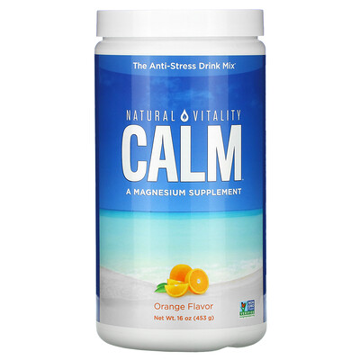 Natural Vitality CALM, смесь для приготовления антистресс-напитка, апельсин, 453 г (16 унций)