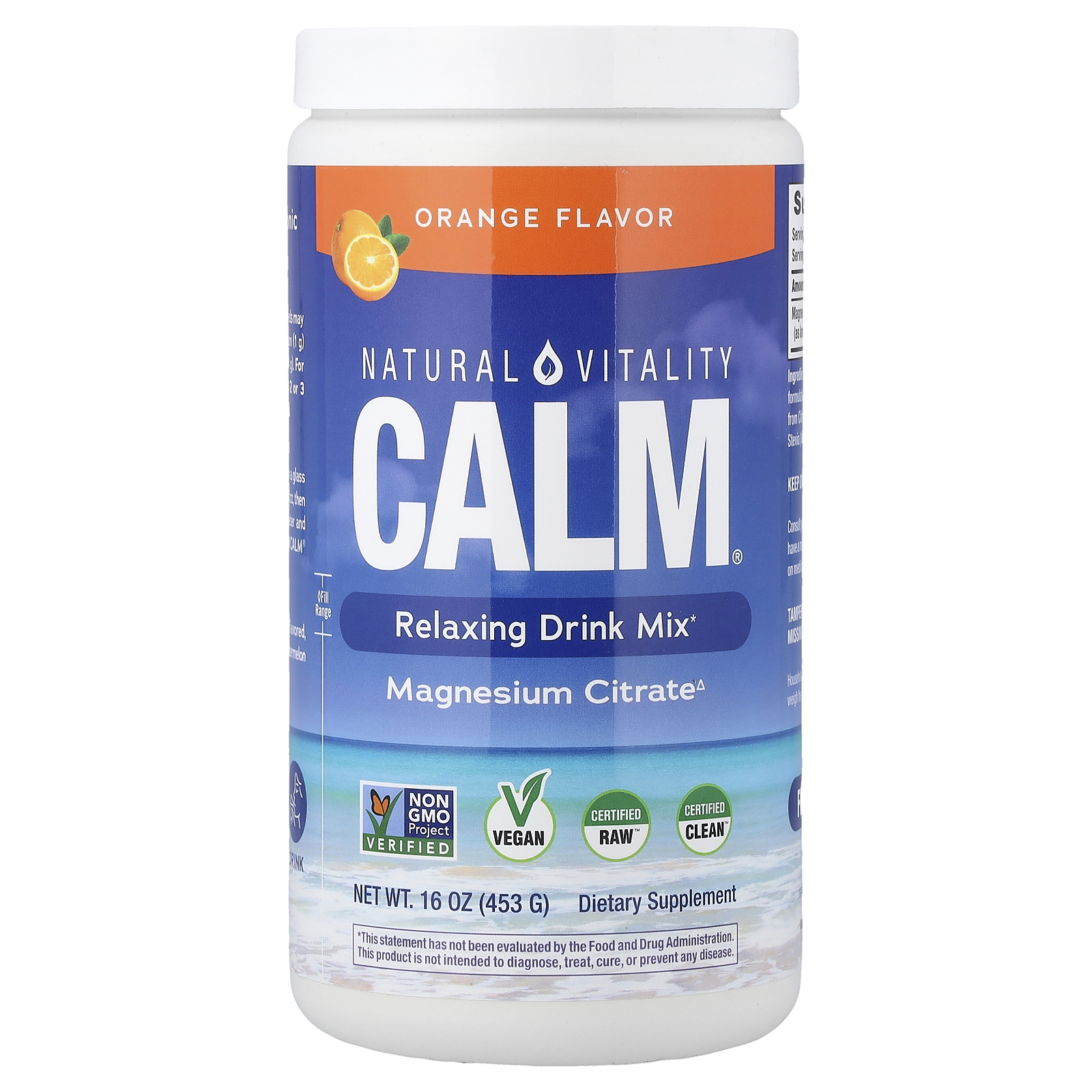 CALM®、リラックスドリンクミックス、オレンジ、453g（16オンス）