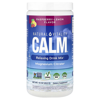 Natural Vitality, CALM®, Mezcla para preparar bebidas relajantes, Frambuesa y limón, 453 g (16 oz)