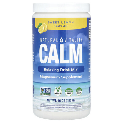 Product Image for Natural Vitality, CALM , Relaxing Drink Mix, Sweet Lemon, 16 oz (453 g)