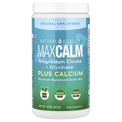 MaxCalm®, збалансована суміш для напоїв преміальної якості з кальцієм, без ароматизаторів, 453 г (16 унцій)