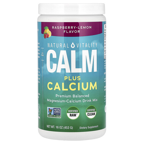 Natural Vitality Calm®, Plus Calcium, Drink Mix, Raspberry-Lemon, 16 oz (453 g)
