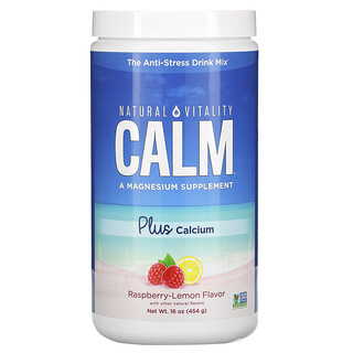 Natural Vitality, CALM Plus Calcium, The Anti-Stress Drink Mix, Raspberry-Lemon Flavor, 16 oz (454 g)
