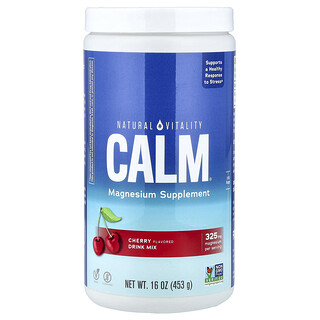 Natural Vitality Calm, Mezcla para preparar bebidas antiestrés, Cereza, 453 g (16 oz)