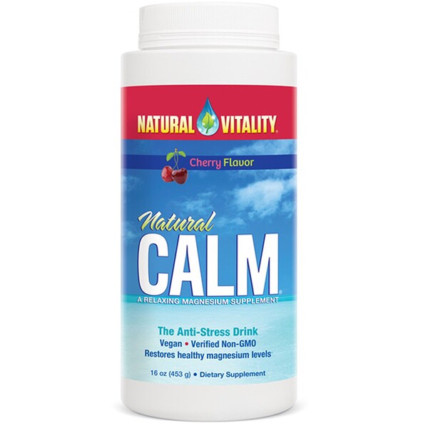 Natural Vitality, Natural Calm, Anti-Stress Drink, Instant-Pulver, Kirschgeschmack, 453 g