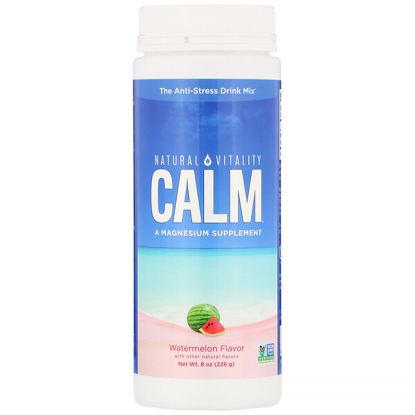 Natural Vitality, Calm, The AntiStress Drink Mix, Watermelon, 8 oz