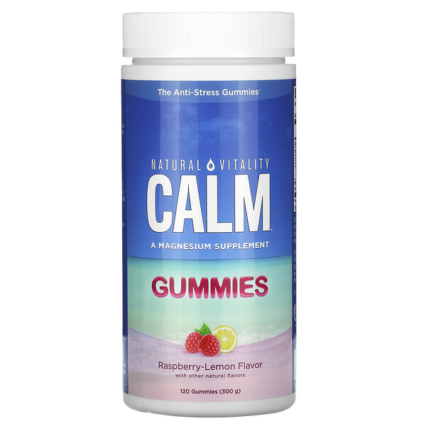 Natural Vitality, CALM, The Anti-Stress Gummies, Raspberry-Lemon Flavor, 120 Gummies
