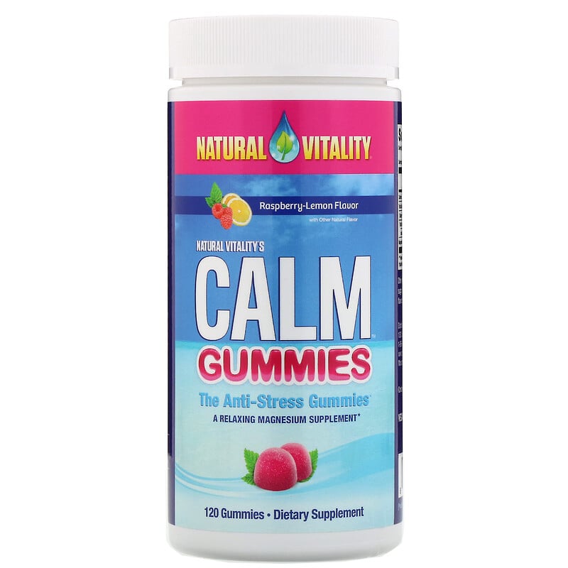 Natural Vitality, Calm Gummies, The Anti-Stress Gummies, Raspberry ...