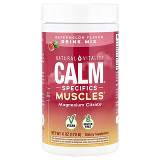 Natural Vitality, CALM®, specifics Muscles, amestec de băut cu citrat de magneziu, pepene roșu, 170 g