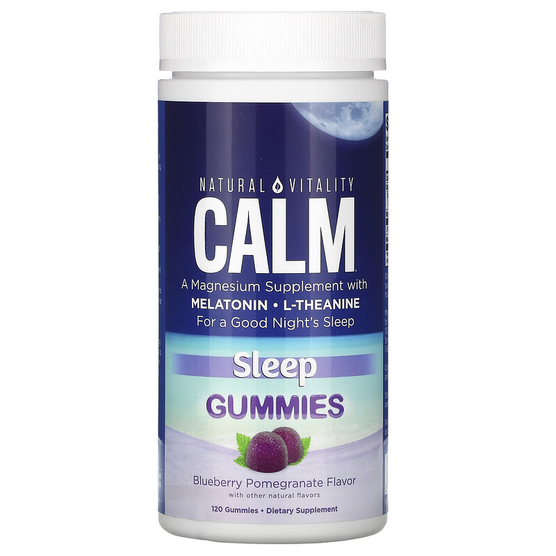 Natural Vitality, CALM, Sleep, Blueberry Pomegranate , 120 Gummies iHerb