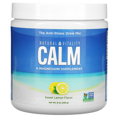 Natural Vitality CALM, The Anti-Stress Drink Mix, Organic Sweet Lemon Flavor, 8 oz (226 g)
