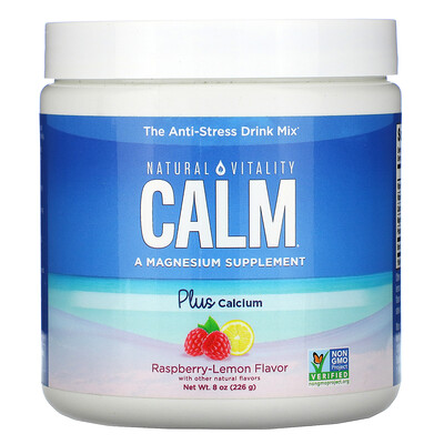 Natural Vitality CALM, The Anti-Stress Drink Mix, Raspberry-Lemon, 8 oz (226 g)