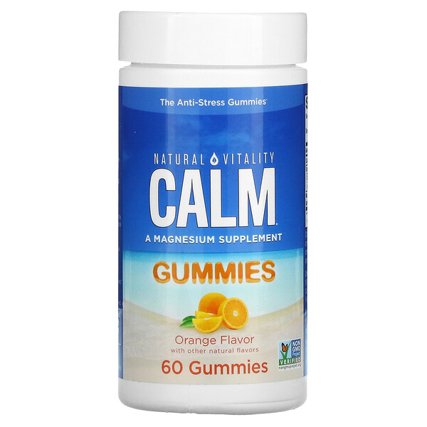 Natural Vitality, CALM, The AntiStress Gummies, Orange, 60 Gummies