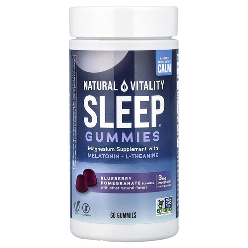 Natural Vitality, Sleep® Gummies, Blueberry Pomegranate, 60 Gummies