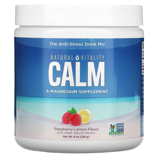 Natural Vitality‏, CALM, The Anti-Stress Drink Mix, Raspberry-Lemon, 8 oz (226 g)