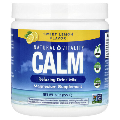 Product Image for Natural Vitality, CALM , Relaxing Drink Mix, Sweet Lemon, 8 oz (227 g)