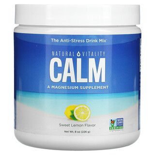 Natural Vitality, CALM, антистрессовая смесь для напитков, сладкий лимон, 226 г (8 унций)
