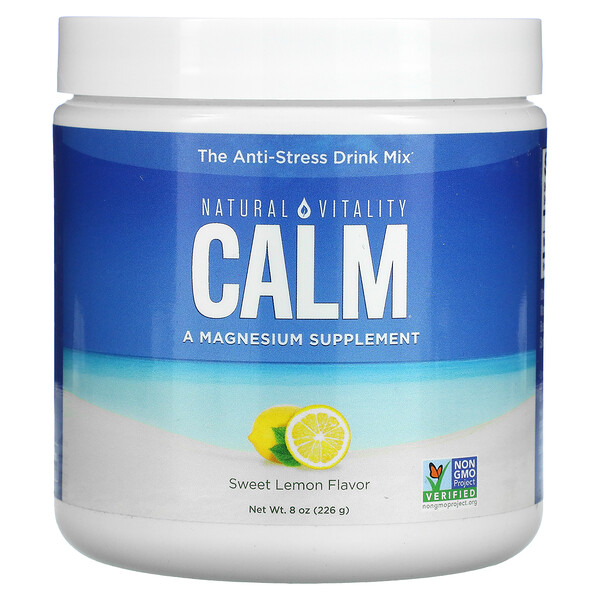 CALM, антистрессовая смесь для напитков, сладкий лимон, 226 г (8 унций)