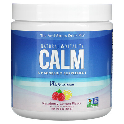 

Natural Vitality, CALM Plus Calcium, The Anti-Stress Drink Mix, Raspberry-Lemon, 8 oz (226 g)