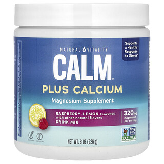 Natural Vitality, CALM®, Plus Calcium, Raspberry-Lemon, 8 oz (226 g)
