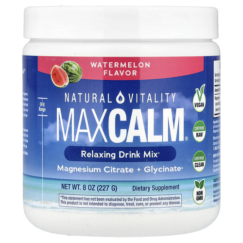 Natural Vitality MaxCalm®, Relaxing Drink Mix, Watermelon, 8 oz (227 g)