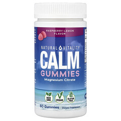 CALM®, цитрат магнію, малина й лимон, 60 жувальних мармеладок (83 мг в 1 шт.)