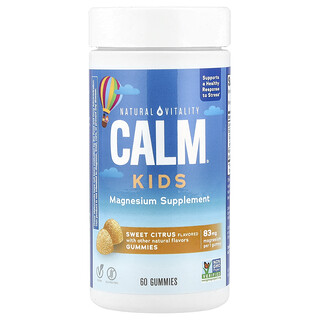 Natural Vitality, Calm®キッズグミ、スイートシトラス、83mg、グミ60粒