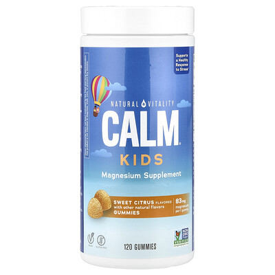 Natural Vitality  CALM®  Kids Gummies  Sweet Citrus  83 mg  120 Gummies