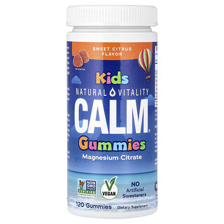Natural Vitality, CALM®, Kids Gummies, Sweet Citrus, 120 Gummies (83 mg per Gummy)