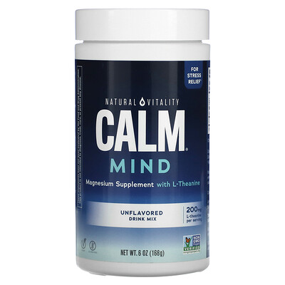 

Natural Vitality CALM Mind Magnesium Supplement with L-Theanine Drink Mix Unflavored 6 oz (168 g)