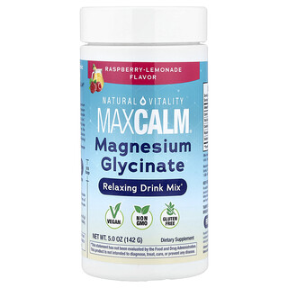 Natural Vitality, MaxCalm® расслабляющая смесь для приготовления напитка, малиновый лимонад, 142 г (5 унций)