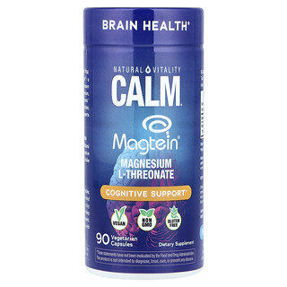 Natural Vitality, Calm®, Magtein®, Magnesium L-Threonat, 90 vegetariske kapsler