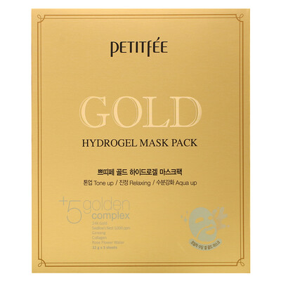 

Petitfee Gold Hydrogel Beauty Mask Pack 5 Sheets 32 g Each