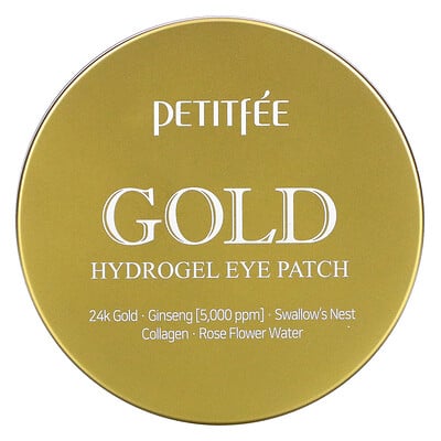 Petitfee гидрогелевые патчи для глаз с золотом, 60шт.