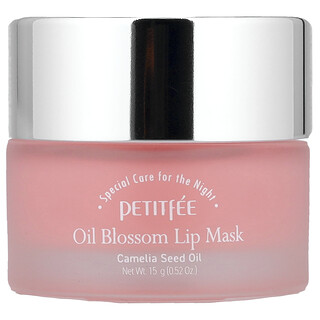 Petitfee, Máscara Labial Oil Blossom, Óleo da Semente de Camélia, 15 g (0,52 oz)