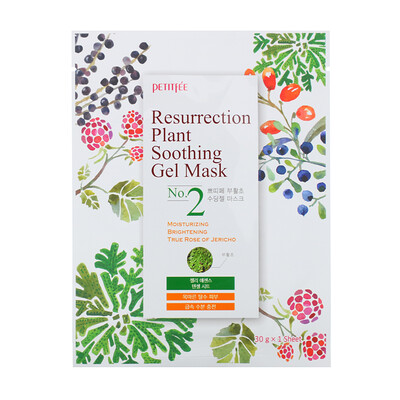 Petitfee Resurrection Plant Soothing Gel Mask, 10 Sheets, 30 g Each