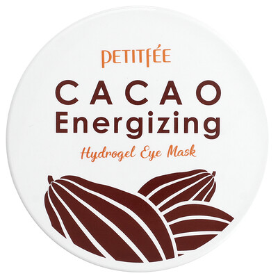 Petitfee, Mascarilla energizante para el contorno de los ojos con hidrogel de cacao, 60 parches, 84 g (2,96 oz)